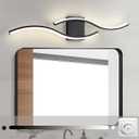 Modern Vanity Lights 4500K Dimmable Bathroom Light Fixtures Over Mirror 33.5Inches Black Bathroom LED Vanity Light for Bathroom Living Room