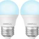 LED Refrigerator Light Bulb, 40 Watt Equivalent, 120V, Fridge Light Bulb 5000K Daylight White, A15 Appliance Bulb 5.5W for Freezer, 650LM, E26 Standard Base, 120V, Non-Dimmable, 2 Pack