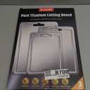 3pcs 100% Pure Titanium Cutting Boards with Juice Groove, Double-Sided Non-Toxic Chopping Boards for kitchen Meat, Vegetables and Fruits, Dishwasher Safe, Grey (17.32x11.8in, Gray)