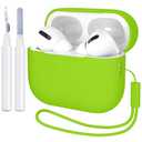 ATUAT for AirPods Pro 2nd Generation Case Cover(2022), Protective Soft Silicone Skin Accessories for Men Women Boys Girls for Apple AirPods Pro Gen 2, Front LED Visible-Light Green