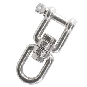 316 Stainless Steel 3/8"(M10) Eye x Jaw Swivel Anchor Swivel Clevis Double Shackle,1PCS
