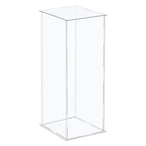 MECCANIXITY Acrylic Display Case Plastic Box Cube Storage Box Clear Assemble Showcase 6.3x6.3x14.1 Inch for Collectibles