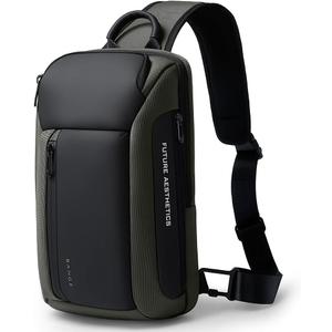BANGE Men's Crossbody Backpack - Waterproof Shoulder Bag for Travel, Hiking & Daily Commute