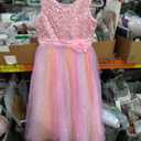 Uhnice Little Girl's Sequin Sleeveless Mesh Rainbow Dress for Wedding Party size 9-10Y