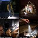 Blukar Rechargeable EDC Flashlight, 360L Mini Keychain Flash Light with 3 Lighting Modes, Memory Function, Waterproof, Compact and Portable Pocket Light for Everyday Carry, Emergency,Camping,Outdoor