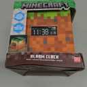 Paladone Licensed Minecraft Grass Block Digital Alarm Clock, Light Up Lamp Plays Official in Game Music, Bedroom Decor for Minecraft Gamers, Tweens and Kids - Minecraft Gift