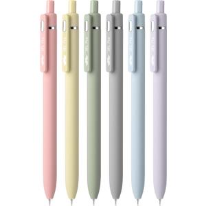 Mr. Pen- Retractable Gel Pens for Journaling, 6 Pack, 0.5 mm Black Ink, Morandi Barrels, Smooth Writing Aesthetic Pens for Women