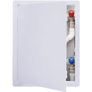 Suteck Plumbing Access Panel for Drywall Ceiling 12 x 16 Inch Reinforced Plastic Wall Access Doors Removable Hinged White