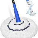 Self Wringing Mop Microfiber Twist Mop for Floor Cleaning, String Wet Floor Mops with Wringer Long Handled for Hardwood Vinyl, Tile, Commercial Household Clean,Safe on All Floors Types