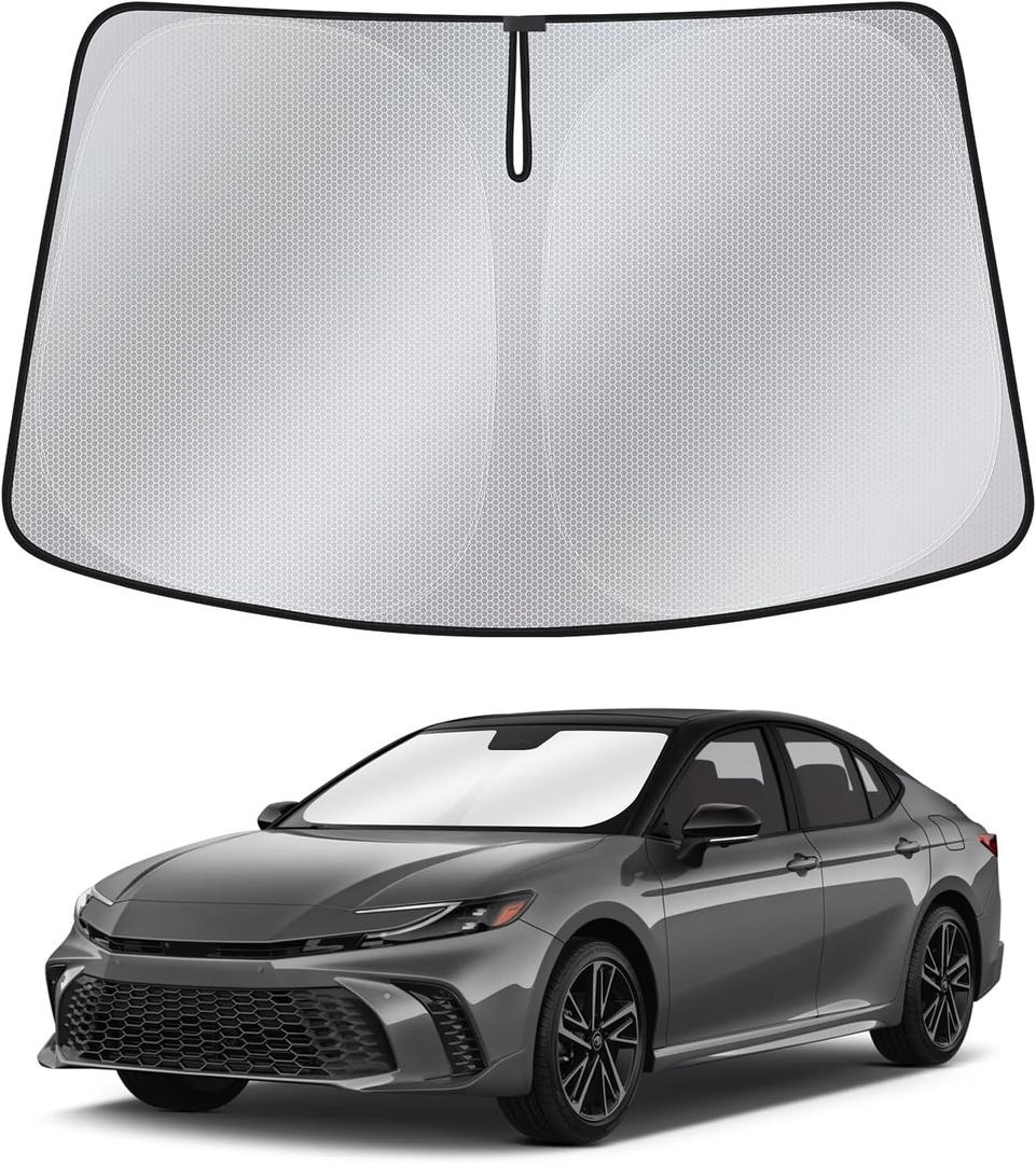 Windshield Sun Shade for Toyota Camry 2025  Upgraded Nano Materials Front Window Shade Cover for Camry 2025 Accessories, Foldable Windshield Sunshade Protector Windshield Sun Shade for Toyota Camry 2025  Upgraded Nano Materials Front Window Shade Cover for Camry 2025 Accessories, Foldable Windshield Sunshade Protector