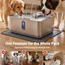6.34Gal/24L Mega-Capacity Dog Water Fountain for Large & Multi Dogs, Silver