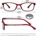 EYEURL Blue Light Blocking Readers for Women - 2 Pack Ladies Computer Reading Glasses +2.5 Fashion Rectangular Frames Prescription Magnification