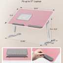 Laptop Desk for Bed with Cooling Fan, Height & Angle Laptop Stand