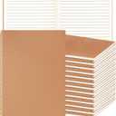 24 Pack A5 Ruled Lined Kraft Notebooks Bulk, Journaling Notebooks, A5 Lined College Ruled Notebook, 8.3x5.5 Inches 60 Pages Travel Journal Notebooks Set for Work, School, Student, Kids, Writing