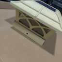 SIEDiNLAR Solar Post Cap Lights Outdoor Glass 2 Modes 8 LEDs for 4x4 5x5 6x6 Posts Fence Deck Patio Decoration, 8 Pack