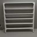 J JACKCUBE DESIGN White Wood Nail Polish Organizer with 6 Tier Shelves 100 Bottles Wall Mount Display Rack Makeup Essential Oil Bottles Holder Storage for Nail Salon Bedroom Dress Room - MK528C