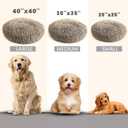 Muddy Mat Cloud K-9 Bed for Dogs & Cats, Soft & Relaxing Donut Dog Bed, Chenille Material, Removable Cover, Washable & Dryer SafeBeige Large(40'x40')