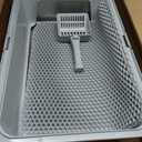 Stainless Steel Litter Box, XL Metal Cat Litter Box with Lid, Extra Large Cat Litter Boxes for Big Cats with High Sides, Leak Proof, Easy to Clean, No Stick, Odor Control, Include Scoop and Mat