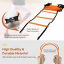 GHB Pro Agility Ladder Agility Training Ladder Speed 12 Rung 20ft with Carrying Bag