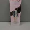 PRITECH 1000W Dual Voltage Ceramic Ionic Hair Dryer Brush,4-in-1 Hot Air Styler & One Step Volumizer for Straight & Curly Hair Salon (110-120V/220-240V),Blush Silver