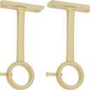 Ceiling-Mount Curtain Rod Brackets, Heavy Duty Ceiling and Wall Curtain Rod Holder for 1 Inch Drape Pole (Gold (Set of 2))