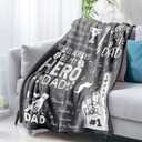 Birthday Gifts for Dad from Daughter & Son - Best Dad Ever Blanket - Christmas Fathers Day Valentines Day Birthday Gifts for Dads Who Have Everything - to My Hero Dad's Blanket 50"x60" Grey