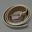 WERFORU Women Wide Belt for Dresses Thick Leather Belt with Big Gold Buckle Fashion Women Chunky Belt, Beige