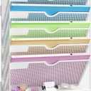 Hanging Wall File Organizer 6-Tier Wall Mount Mail Organizer & Desk Paper Organizer, Sleek White Metal File Folder Holder for Office, Cubicle, Bedroom | All-in-One Document Storage Shelf