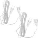 PRETYZOOM 2 Pack Led String Light Extension Cord 118In Flexible Cable for Indoor Outdoor Party Decoration with International Plug