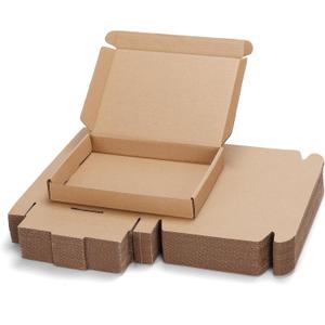 PHAREGE 7x5x1 inch Shipping Boxes Bulk 25 Pack Brown, Tab Lock Tuck Top Mailer Boxes for Packaging Small Business, Small Cardboard Gift Boxes for Wrapping Mailing Present