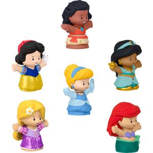 Fisher-Price Little People Toddler Toys Disney Princess Figure Pack, 6 Characters for Preschool Pretend Play Kids Ages 18 Months+