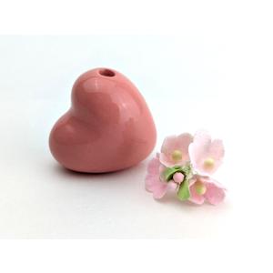 baby pink ceramic vase set of 3 heart shape