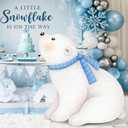 Colingmill Winter Onederland 1st Birthday Boy Decorations Polar 3ft Bear Cardboard Cutouts Baby Its Cold Outside Polar Bear Theme Birthday Party Decor for Winter Photo Booth Props