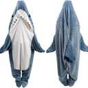 Gudina Shark Blanket Hoodie Onesie, Shark Onesie Adult, Sharks Sleeping Bag for Kids (M: for 53-57 Inch Height)