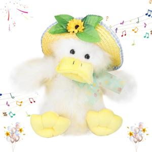 Singing Dancing Duck Stuffed Animals for Kids, Flapping Wings Shaking Body Musical Duck Plush Toys, Singing That You're My SunShine Easter Birthday Gifts for Toddlers Valentine's Day Gifts, 12 inch