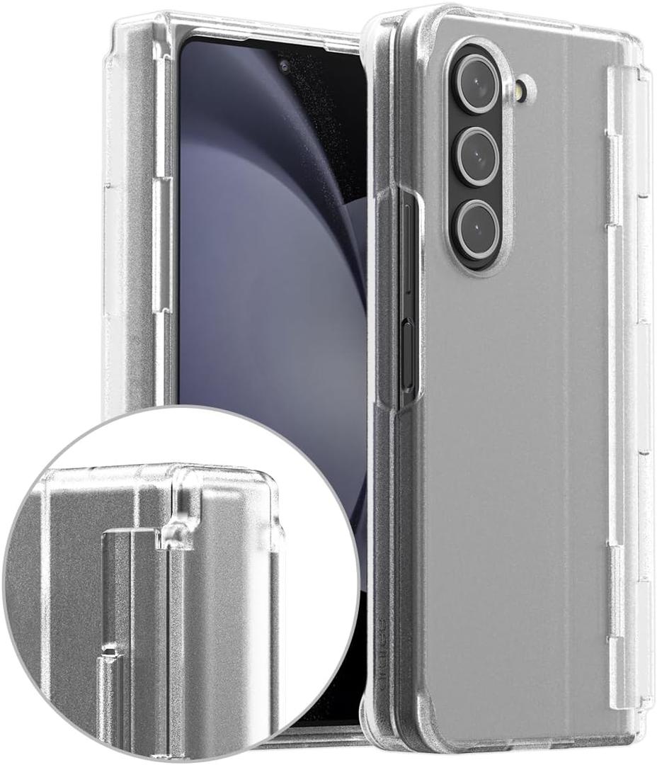 araree Nukin 360 Samsung Galaxy Z Fold 5 Case with Hinge Protection, Lightweight Full Body Protective Hard PC Cover Designed for Samsung Galaxy Z Fold 5 5G(2023) - Clear Matt