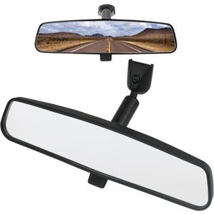 10.5" Interior Rear View Mirror Kit Universal for Toyota Corolla RAV4, Ford Focus F150, Hyundai Elantra, Kia Optima, Jeep Wrangler Compass, Nissan Rogue and More Rearview Mirror