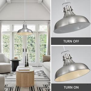 Black Farmhouse Pendant Lights Matte Pendant Lighting for Kitchen Island Industrial Adjustable Height Vintage Dome Hanging Light Fixtures for Barn, Dining Room 1 Pack