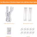 Shine Decor Connector and Connecting Wires for 7x14.5mm and 8x16mm LED Neon Rope Light