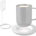 Charging Coaster 2 Compatible with Temperature Control Smart Mug 2 and 1, FEFAIA Mug Charger Wireless Charging Dock Base for Temperature Control Smart Travel Mug Accessories, White