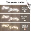 Happy Birthday Neon Sign - 3 Color Temperature Modes Happy Birthday Sign 17" - USB Happy Birthday Light Up Sign with Dimmable Switch - Happy Birthday LED Sign for Backdrop, Party, Celebration, Decoration