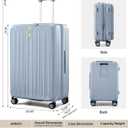 Hanke Top Opening 28" Large Luggage Expandable Hard Shell Grey, 28 Inch EXT