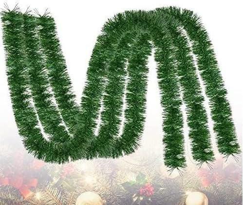 Christmas Garland - 54FT Christmas Garlands Set Artificial Green Plant Garland for Festival Wedding Party Hotel Shopping Mall Staircase Fireplace Decoration