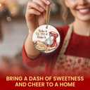 7 x Baking Christmas Ornament 2026 - Funny Gifts for Bakers, Ceramic Bake Christmas Ornament for Christmas Tree, Baker Gifts for Women Pastry Chef Friends Mom, Cute Baking Gift for Lovers