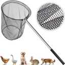 Uross Large Catch Net - Anmial Net for Cat, Dog, Chicken,Goose, Ducks, Bird, Butterfly with Heavy-Duty Handle Adjustable to 5 Lengths(36"-99" Handle with 20" Net Opening)