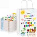 Crtiin 24 Pcs End of Year Gifts Bags for First Grader, Summer Party Favor Bags Bulk with Handles, Last Day of School Goodies Bag, Class Present Bag for School's Out Classroom Favor Student Classmate