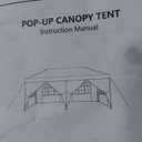 COBIZI 10x20 Pop Up Canopy Tent with 6 Removable Sidewalls, One Push Party Tent Outdoor Waterproof Event Canopy with Air Vent for Parties Commercial Wedding, 3 Height, Carry Bag, Sandbag, Black