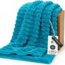 Bedsure GentleSoft Teal Fleece Blanket for Couch - Cozy Soft Blankets for Women, Cute Small Throws for Girls, 50x60 Inches