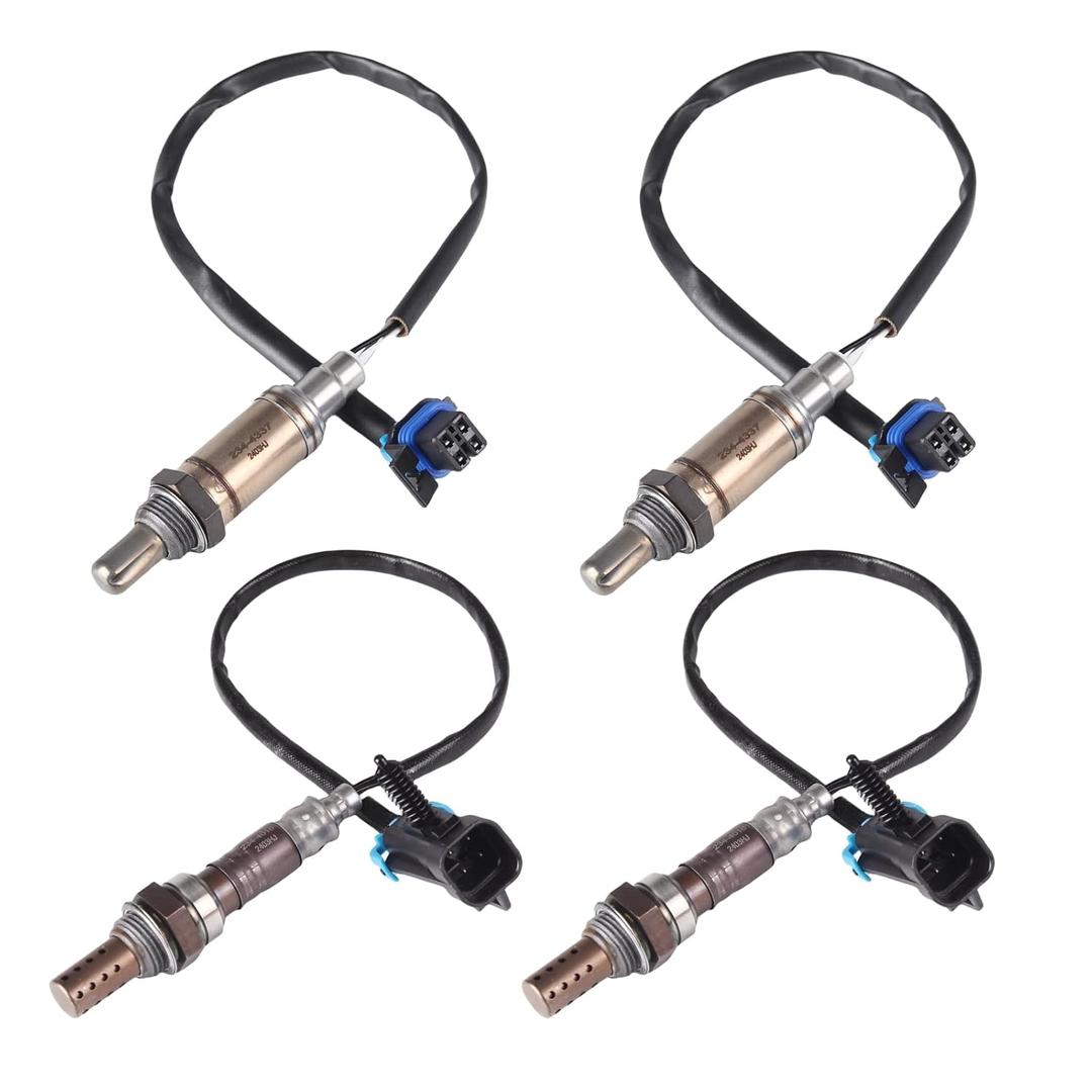 Oxygen O2 Sensor Upstream and Downstream Fits for Chevy GMC Avalanche Silverado Sierra 1500 Classic Suburban Yukon XL 1500 2500 Tahoe 4.3L 4.8L 5.3L 6.0L 2006-07, for Cadillac Escalade 6.2L 2007 4PCS
