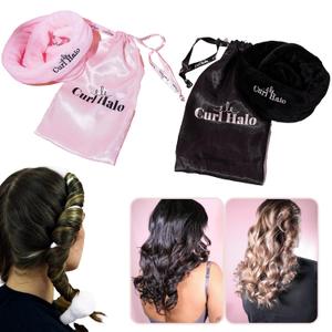 Heatless Curls | The Ultimate Heatless Curler For All Hair Types | Microfiber Heatless Curler | Wired Overnight Curler for Secure Hold (Black)